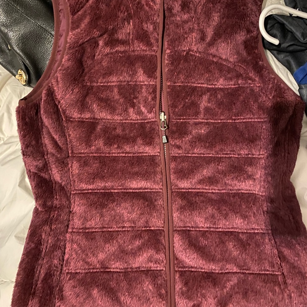 The North Face Maroon Fleece Vest